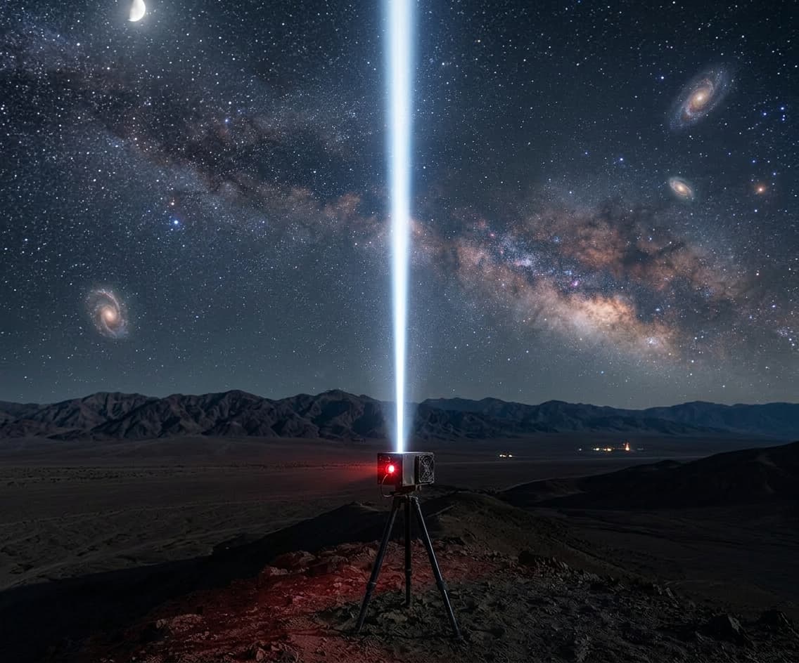 The real laser transmitter used for every send